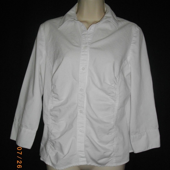 Edwards Tops - White Edward M 3/4 Sleeves Casual Shirt